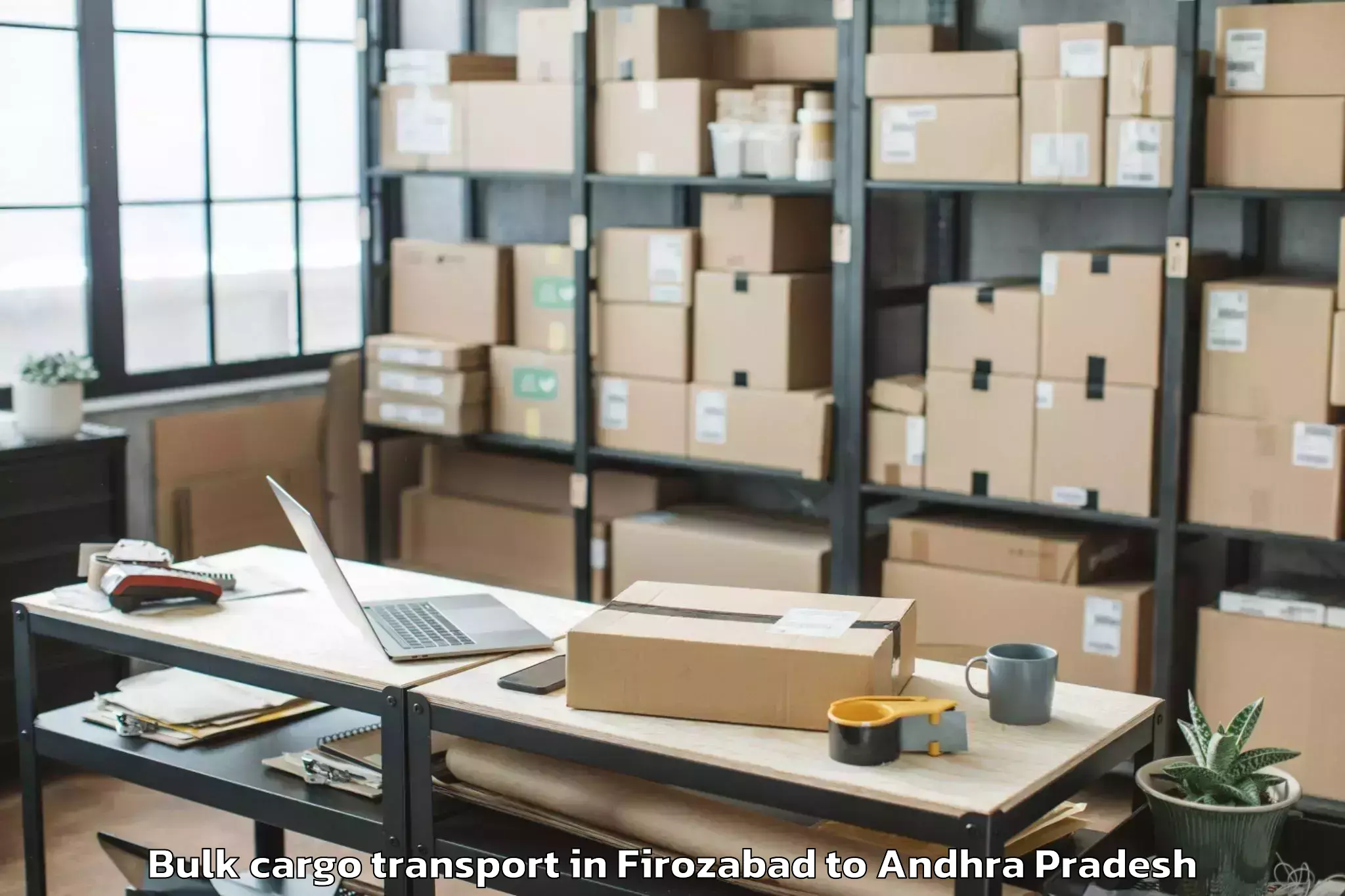 Top Firozabad to Avanigadda Bulk Cargo Transport Available